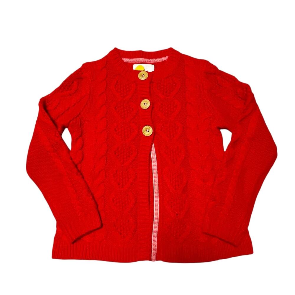 Mini Boden Cable Knit Cardigan Sweater Size 6/7